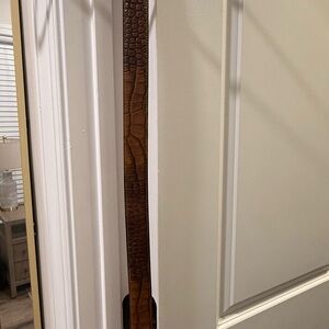 Martin Dingman Brown Croc-Embossed Leather Belt